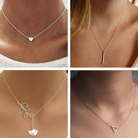 

Tenande New Fashion Feather Moon Star Infinity Cross Evil Eye Chain Pendants Necklaces for Women Bohemia Birthday Gifts Bijoux