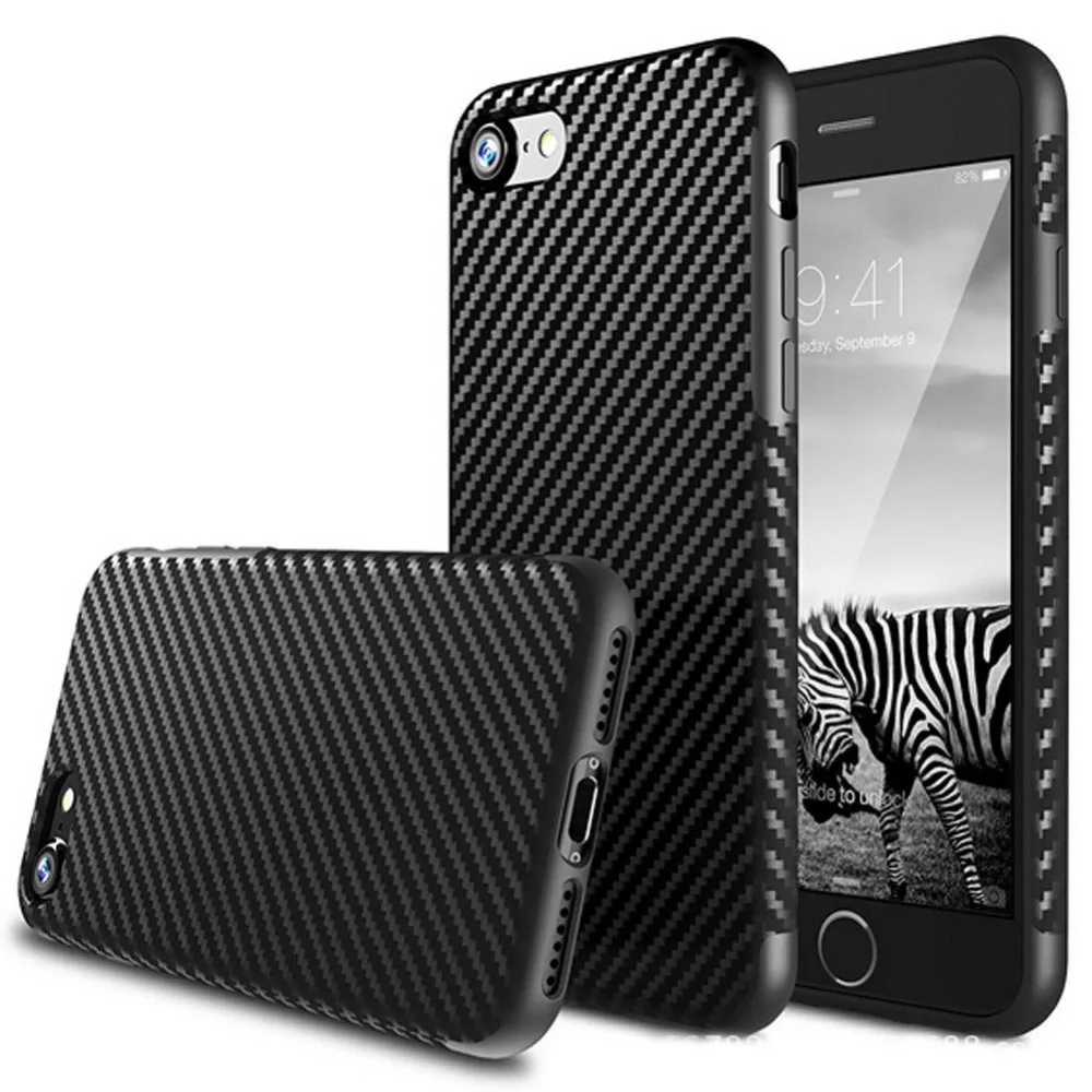 

Phone Case Carbon Fiber Soft TPU case for iphone 6 plus Case for iphone 6Splus Silicon 6 6s