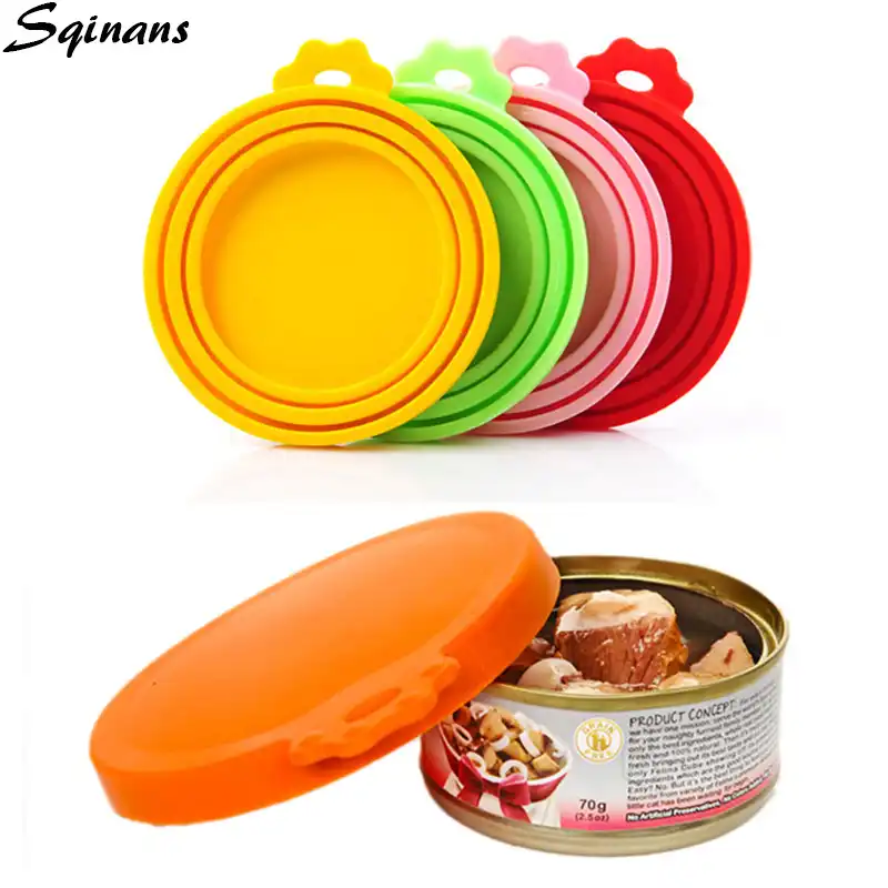 Silicone Can Lid Food Tin Cover Cans Cap Pet Supplies Keep Fresh Reusable Hot~
