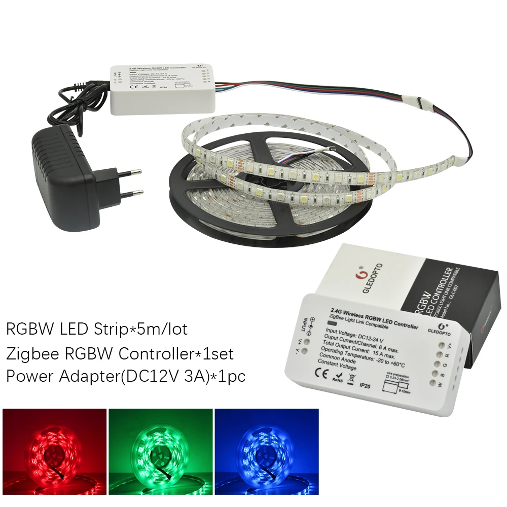 Набор смарт-светодиодных лент zigbee Zll link, набор диммеров rgb+ cct, контроллер ZIGBEE для rgb RGB+ CCT, светильник для лент, работающий с alexa