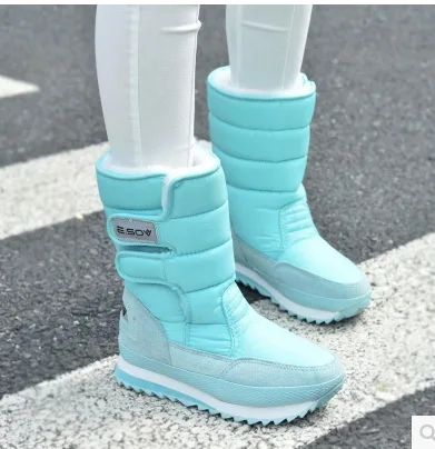 

New Women Winter Boots Waterproof Slip-resistant Thermal Flat Heel Snow Boots 10 Colors
