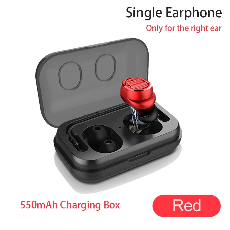 

Bluetooth Headphone Sport Wireless Earphone Binaural Calls Fitness Sweatproof shower With Charging Box for Smart Phones
