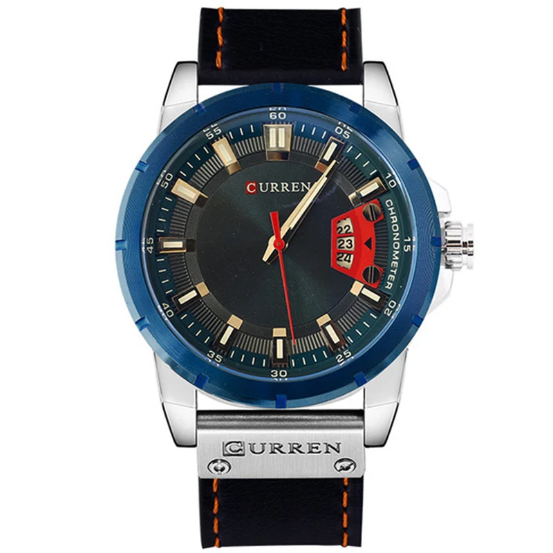 

CURREN New Man Quartz Casual Watch Army Military Sports Watch Luxury Brand Date Mens Watches Male Leather Strap Clock Men 8284
