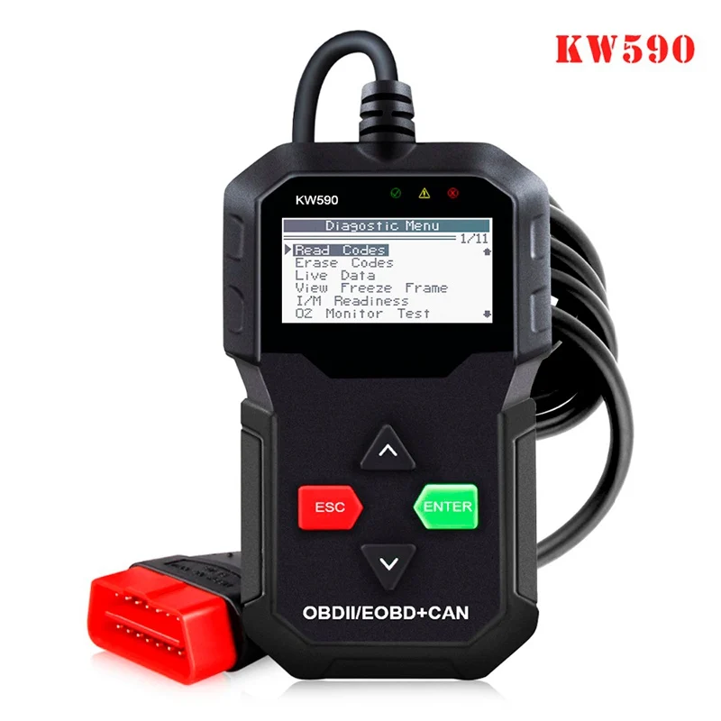 ODB2 Code Reader Auto Scanner OBD2 Automotive Scanner KONNWEI KW590 Scanner Multi-languages Car Diagnostic Scanner Tool OBDII    (3)