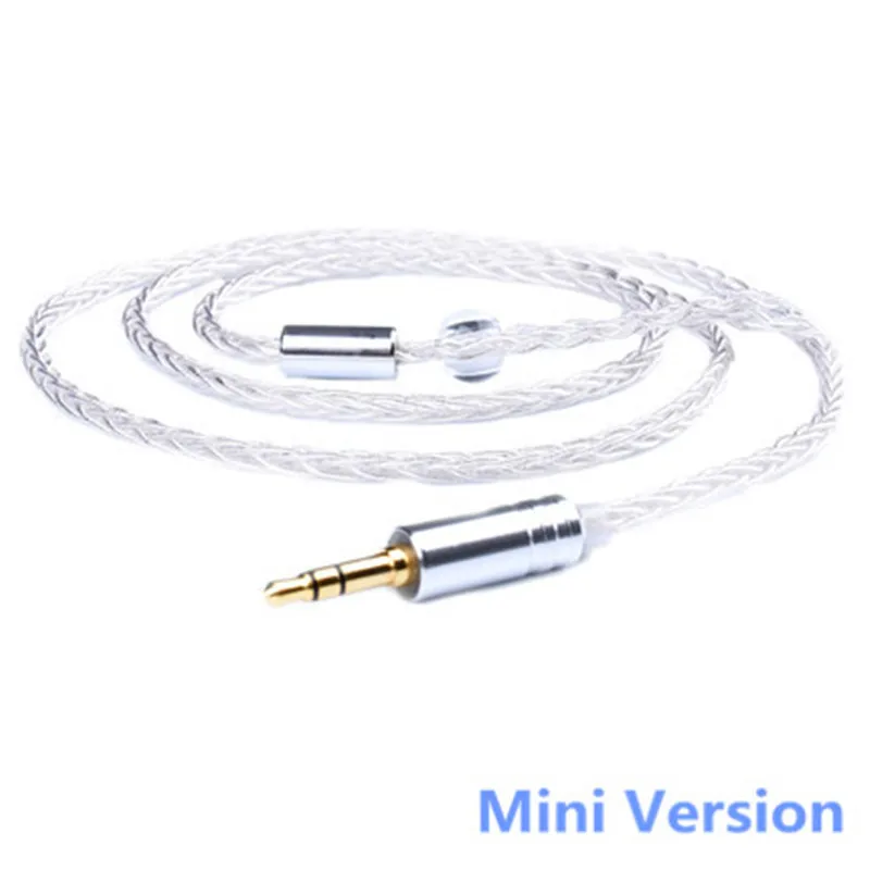 

2019 8 Core single crystal copper silver plated Cable 2.5/3.5/4.4mm Balanced Cable With 2pin/MMCX Connector For AS10 ie80 SE846