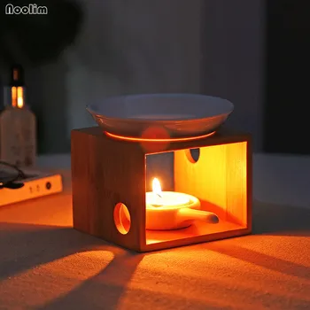

Aroma Burner Bamboo Incense Burner Home Romantic Candle Holder Bedroom Essential Oil Lamp Office Beauty Aromatherapy Furnace