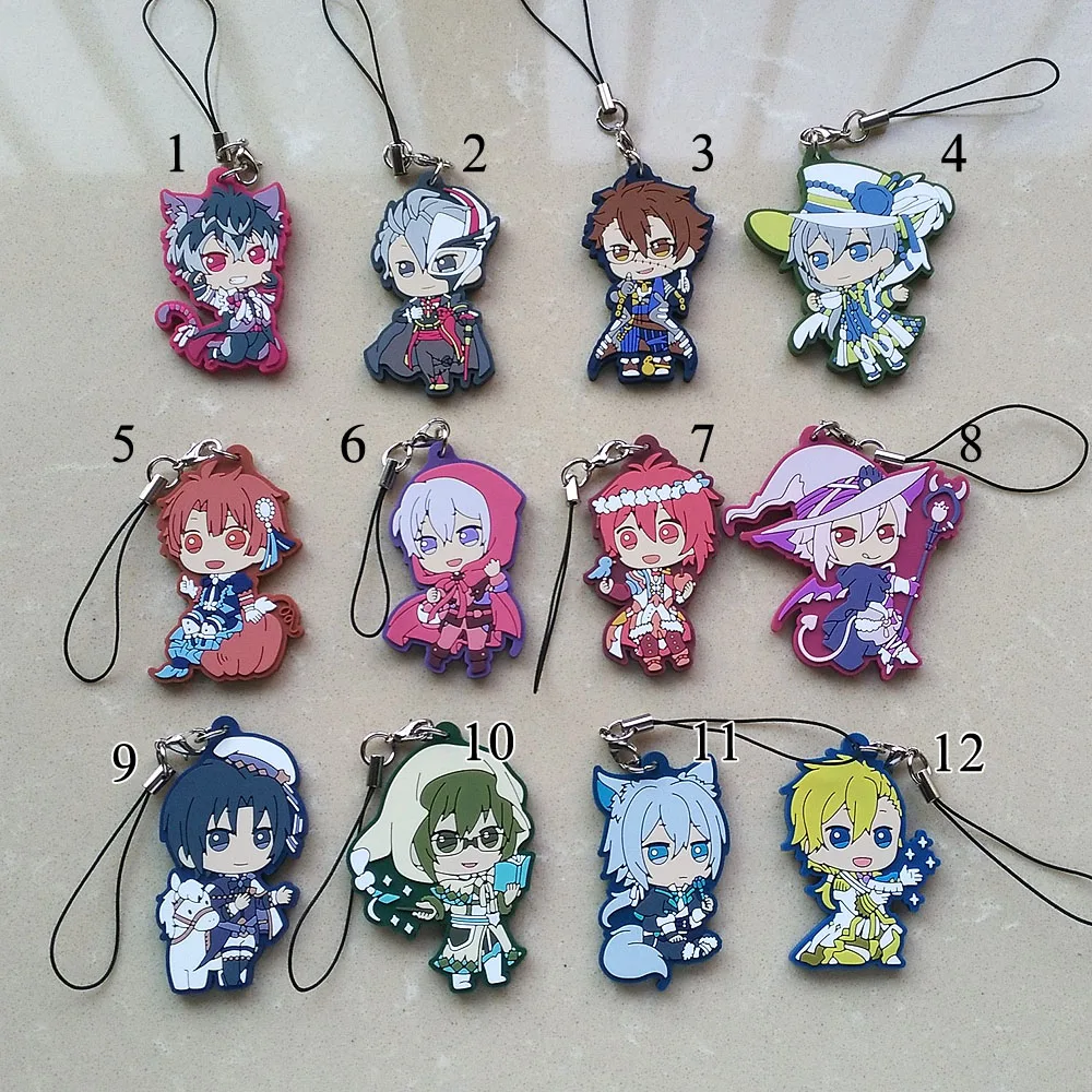 Idolish7 аниме брелок для ключей модель YAMATO NIKAIDO SOGO NAGI TAMAKI Gaku Mitsuki Осака резиновый