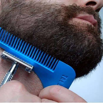 

Mens Facial Hair Beard Shaper Mold Plastic Guide Template Brush Combs Lines Symmetry Trim Shaping Barber Salon Styling Tool