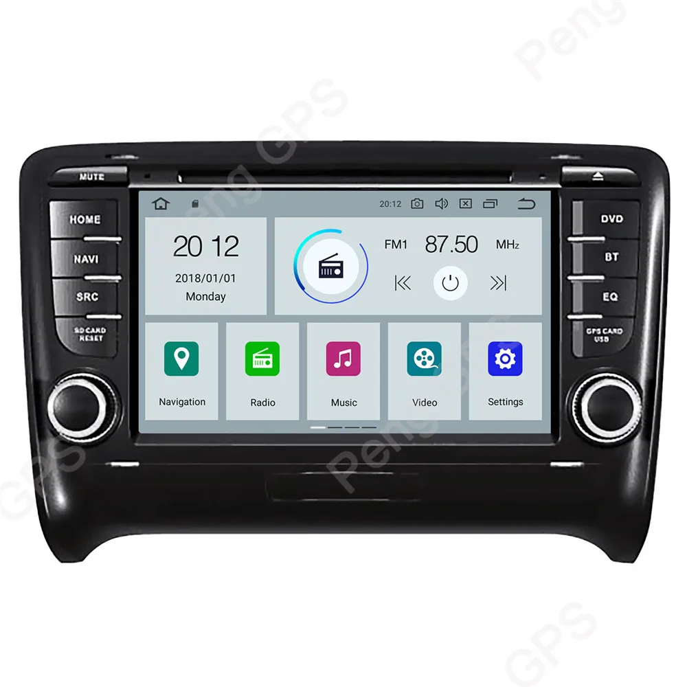 Cheap Car CD DVD Player Android 9.0 Car Radio for AUDI TT 2006-2014 GPS Navigation 8 Core 1024*600 IPS Screen 2Din Multimedia Headunit 1