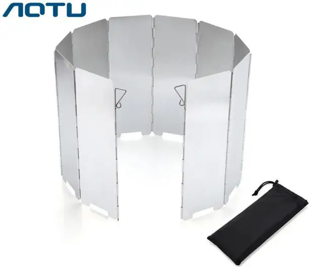 

10Plates Windshied Outdoor Camp Stove Wind Screen Shield Windproof Board Foldable Camp Windshield