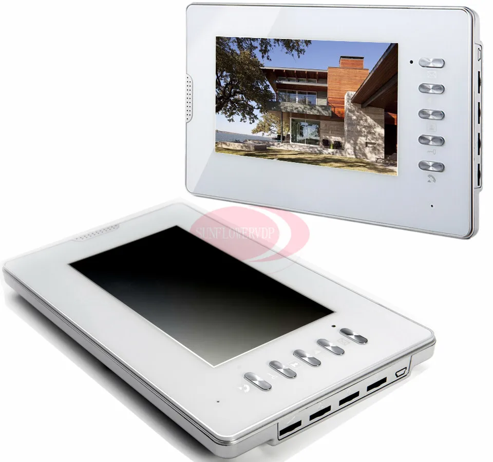 

Video Intercom 7inch Color LCD Indoor Monitor Video Door Phones Black And White Color for Choose 100V To 240V Power Supply