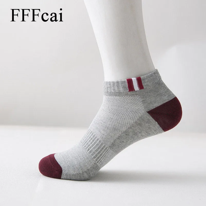 FFFcai 5 пар 2018 мужские удобные теплые спортивные носки зимние для бега хлопковые с