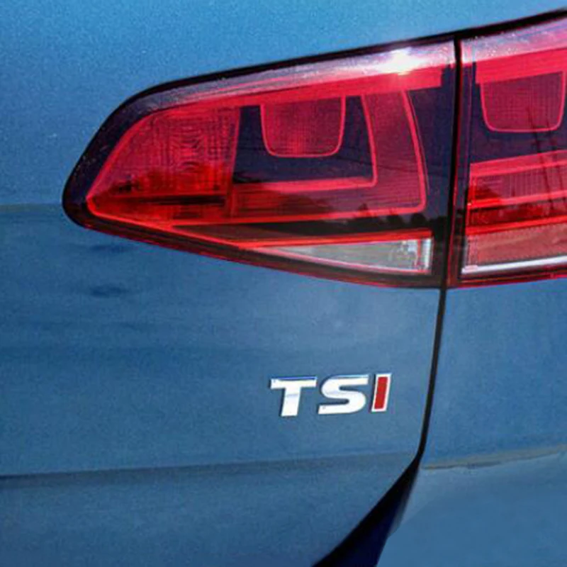 Металлическая Наклейка Red TSI для VW Polo Golf 5 6 7 CC Passat B5 B6 Bora Volkswagen|Наклейки на