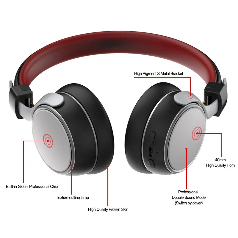 Беспроводные bluetooth-наушники с функцией активного шумоподавления, складные Накладные наушники, портативная гарнитура для телефонов, музыка с микрофоном