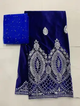 

New French Nigerian 2yards net lace,African velvet Sequence lace fabric high quality for wedding dress 5yards/lot(5-19