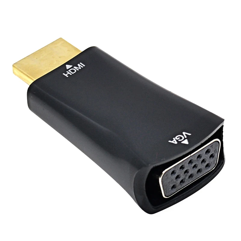 CHIPAL для HDMI к VGA конвертер HDMI2VGA адаптер 1080 P Чипсет для ПК компьютер ноутбук Настольный планшет к HDTV дисплей монитор - Цвет: Черный