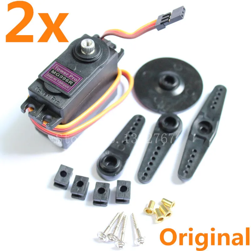 

2pcs Genuine Towerpro MG996R Servo Digital High Torque Metal Gear 55g for JR RC Robot Helicopter Car