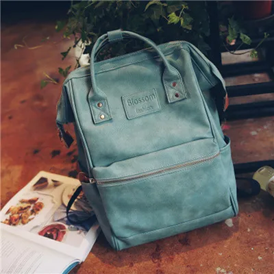 Ainvoev сумки модные женские кожаные Рюкзак молодежный корейский стиль сумка для ноутбука школьные сумки для подростков девочек мальчиков CE3524 - Цвет: green