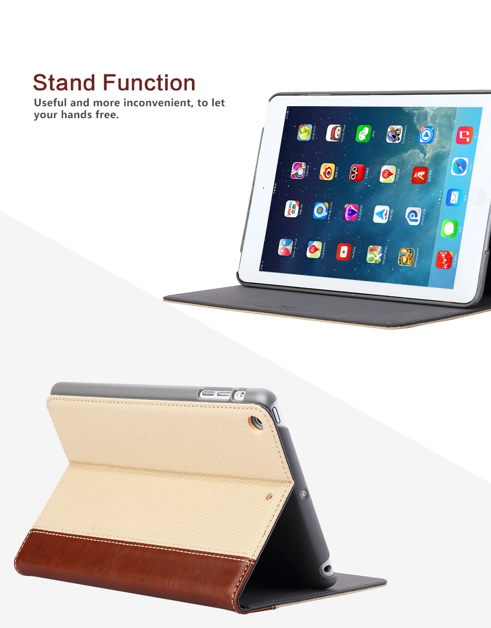 

Case For iPad mini 2 / 1 Luxury Flip leather case stand smart cover With hard back for ipad mini 2 / ipad mini 1 Notebook Style
