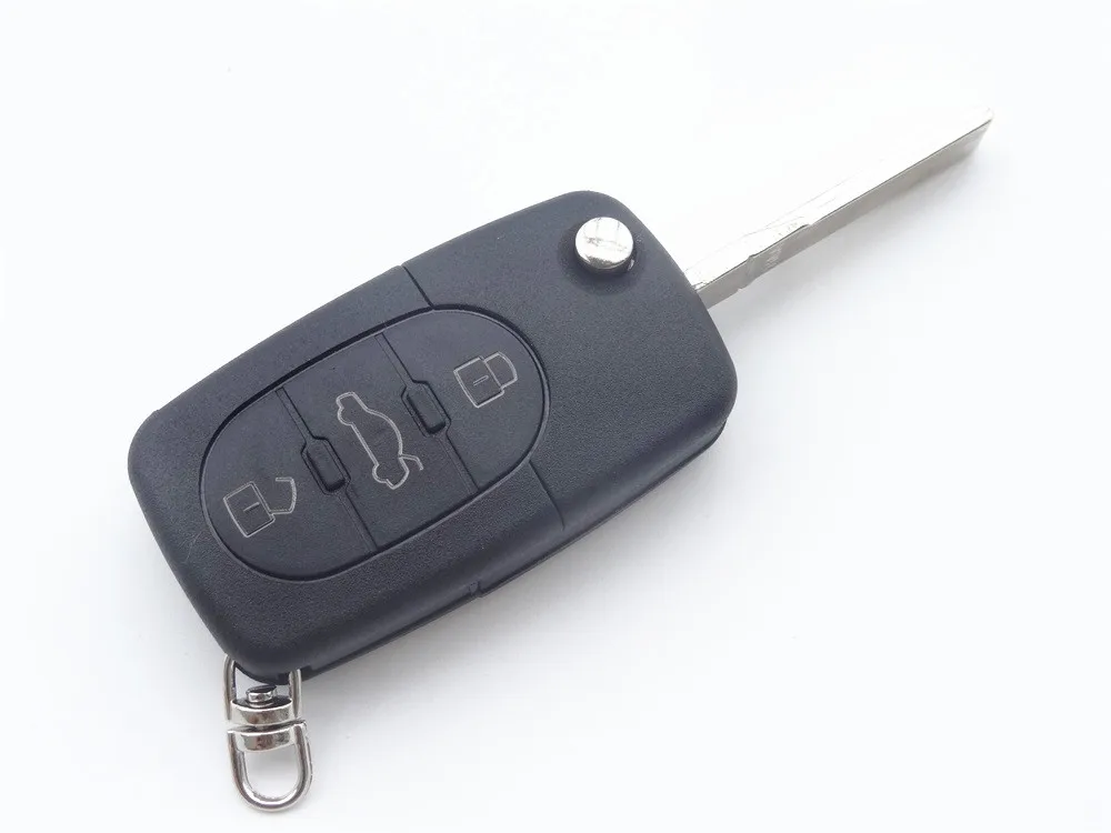 AUTEWODE 3 кнопки дистанционного ключа Shell подходит для Audi A2 A3 A4 A6 A8 TT Uncut брелок случай