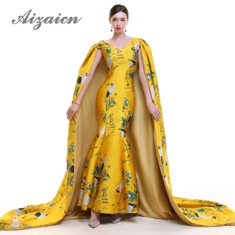 8 Желтый кран атлас вышивка Cheongsam Роскошные шлейфом китайская мода платье Элегантный Восточный вечерние платья 12 Стиль пользовательские - Цвет: 8