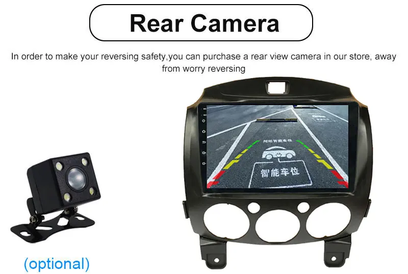Clearance Aotsr Android 8.0 Car DVD Player Autoradio GPS Navigation for Mazda 2 9 inch IPS Screen Mirror-link Bluetooth no DVD 2 din radio 19