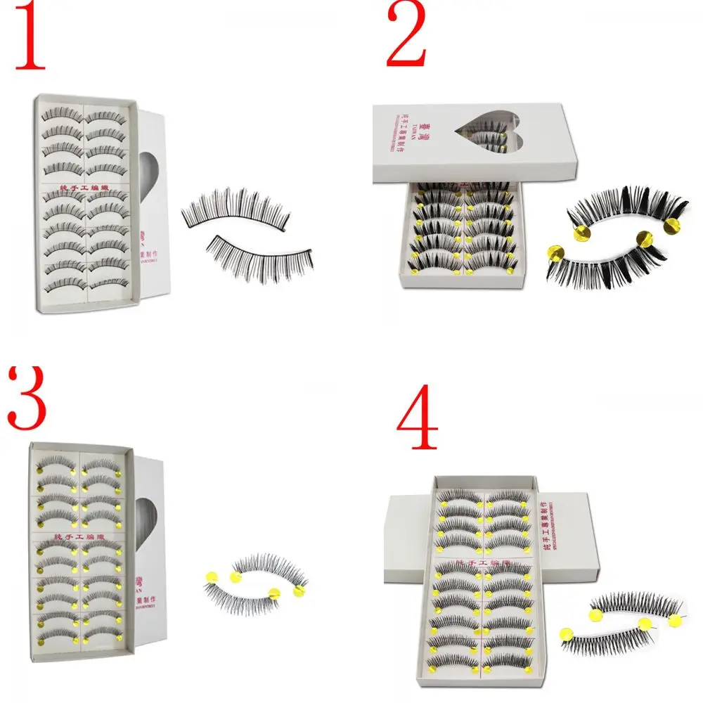 10 пар/компл. модные ручная раобота, ресницы для макияжа maquiagens натуральные длинные накладные ресницы декоративная косметика инструменты для наращивания