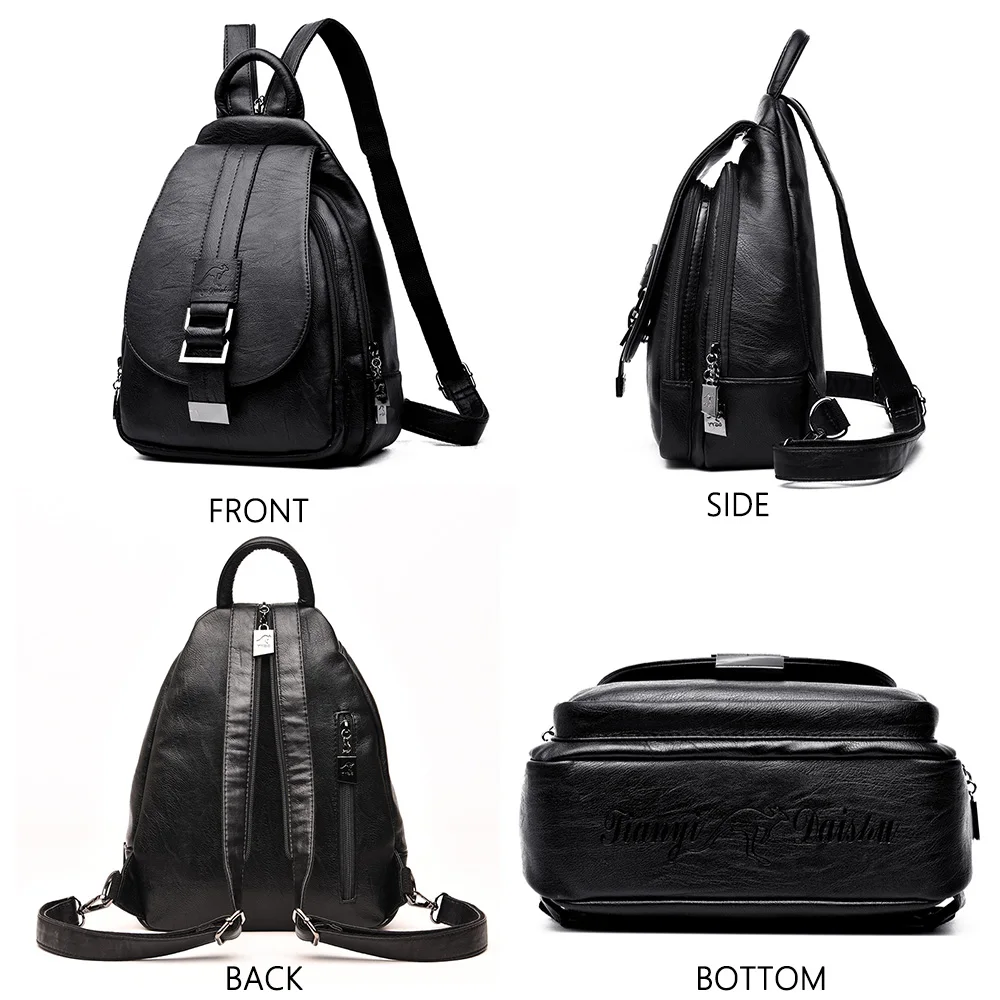 2019 Designer Backpacks Women Leather Backpacks Female School Bag for Teenager Girls Travel Back Ba - 32999369264