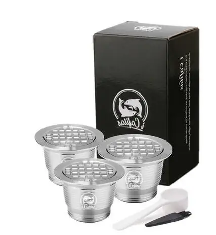 Капсула Nespresso Recargable из нержавеющей стали Capsulas De Cafe Recargables Nespresso наборы Nespresso многоразовые капсулы - Цвет: 3pcs capsule  B