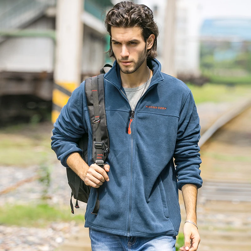 price cut Pioneer Camp fleece warm jacket men brand clothing autumn winter coat male top quality outerwear fo