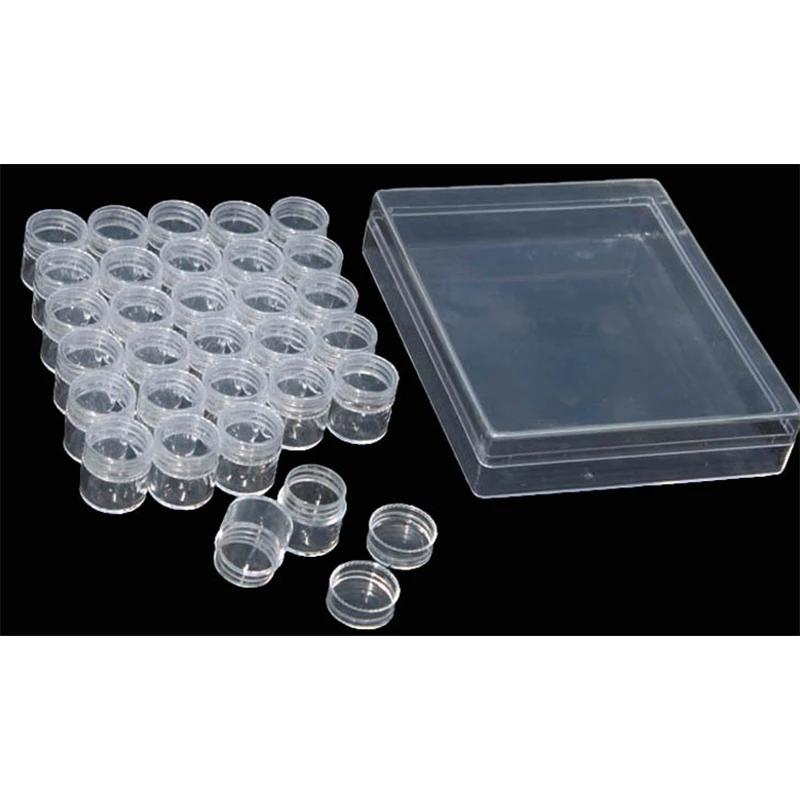 30 Slots Clear Plastic Empty Storage Box Nail Art Rhinestone Tools Jewelry Beaded Display Storage Case Travel Organizer Holder5