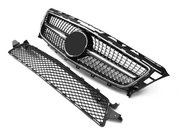 

For CLS CLASS W218 Diamond Mesh grille ABS Material 2012-2014 Front Racing Grills Replacement Front Grille Front Bumper