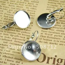 DIY ювелирные изделия-серьги во французском стиле сзади серьги серебристого цвета 12 мм коврик застежки для сережек EFH0001