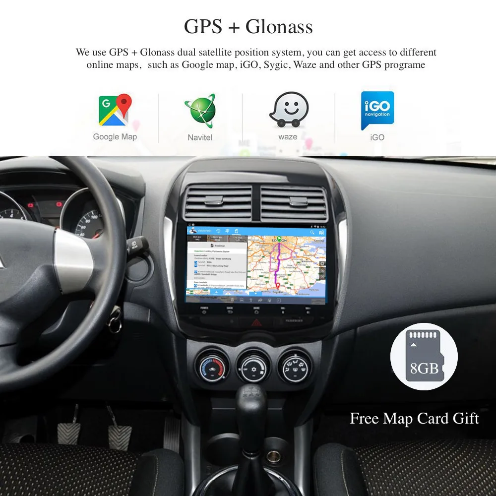 Perfect Radio android 8.1 GPS Navi for Mitsubishi ASX RVR 2010+ Outlander sport autoradio navigation head unit multimedia stereo 2Gb Ram 1