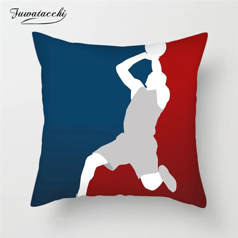 

Fuwatacchi Basketball Sports Cushion Cover Dribbling Game Pillow Cover For Home Sofa Decoration Polyester Soft Throw Pillowcases