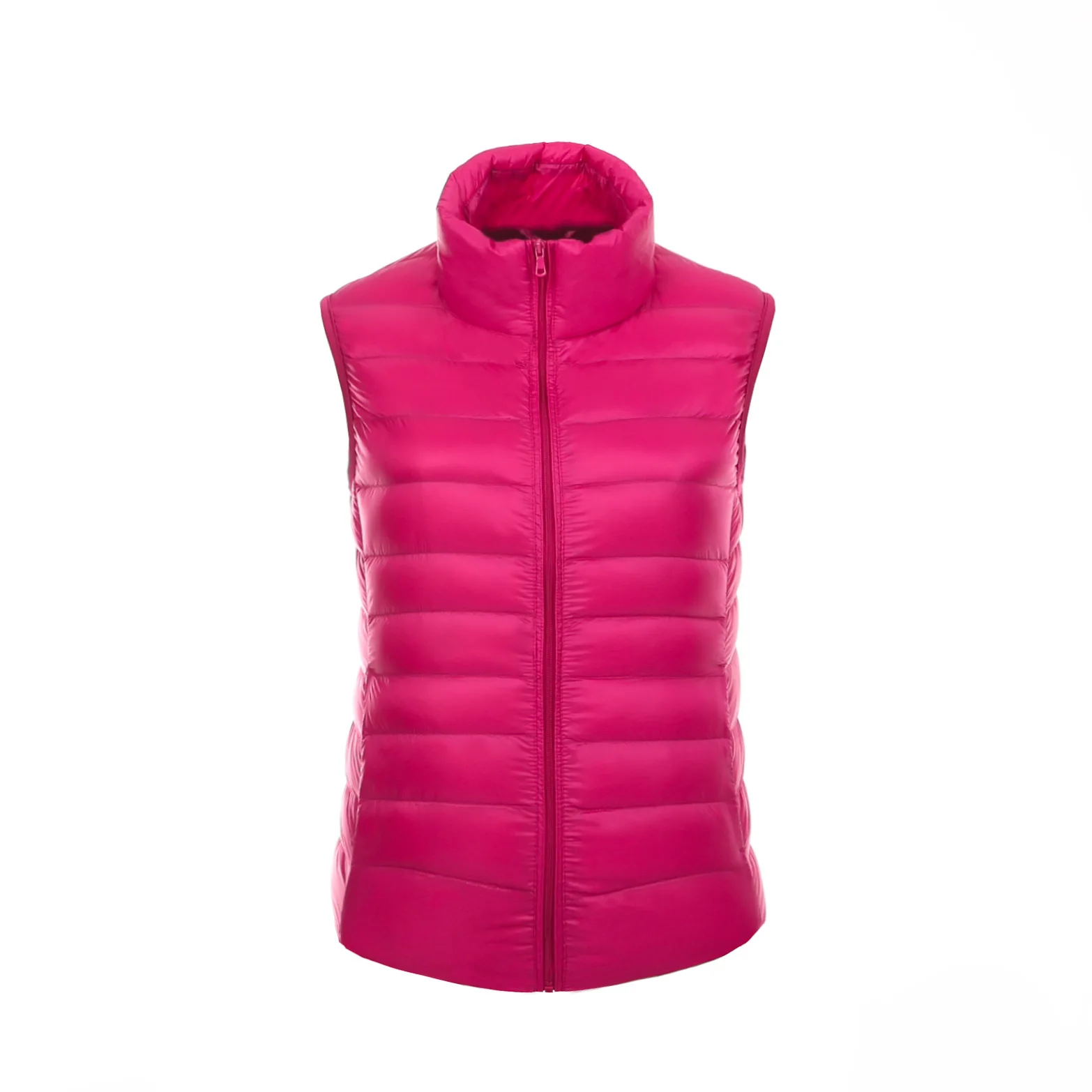 Korean version of the collar solid color light down jacket women's vest vest vest female large size autumn new women's clothing