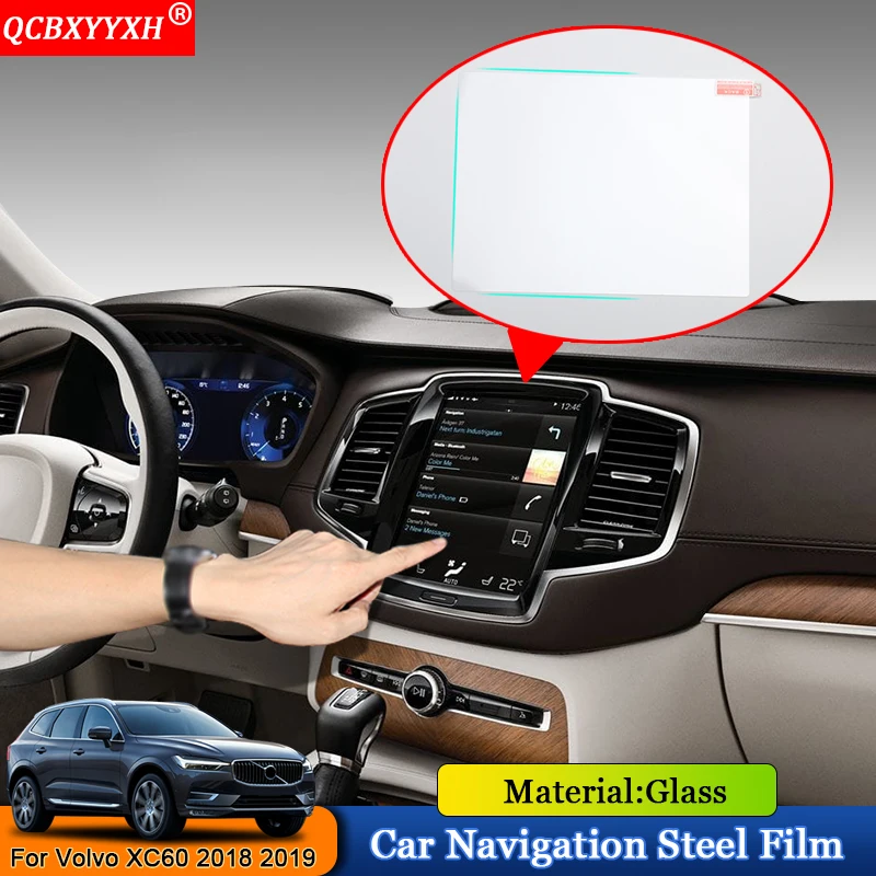 

QCBXYYXH Car Styling GPS Navigation Screen Steel Protective Film Control of LCD Screen Car Stickers Fit For Volvo XC60 2018 2019