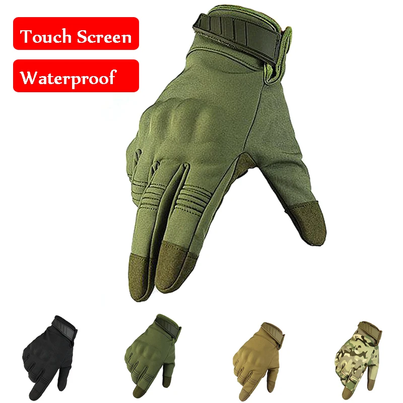 Men Outdoor Climbing Sport Gloves Anti Skid Hiking Mittens Waterproof Military Tactical Gloves