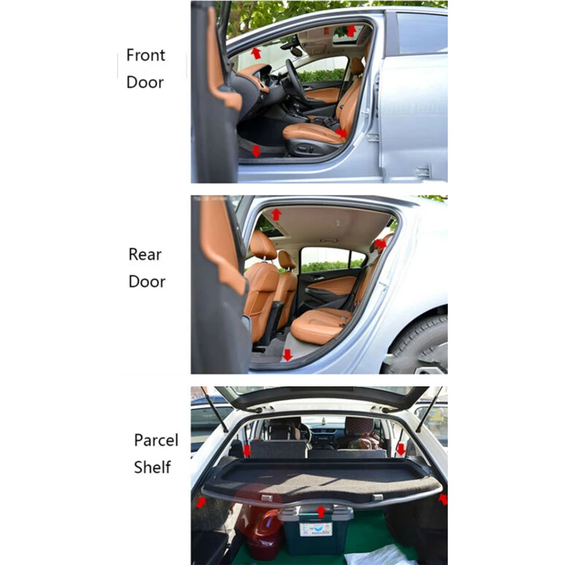 

Black Car Sealing Strip Decoration Trim Replacement Door Protector Dust proof Wear resistant