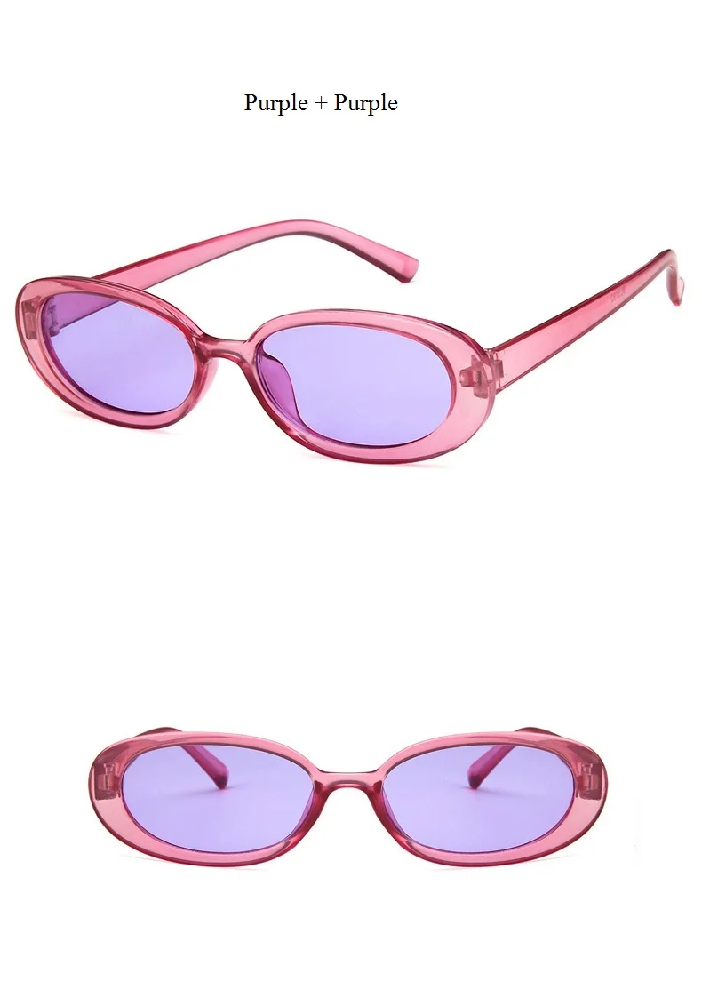 Брендовые дизайнерские крутые Овальные Солнцезащитные очки в небольшой оправе цвета коровы для женщин, новинка, трендовые солнцезащитные очки в полоску для пар, розовые фиолетовые оттенки