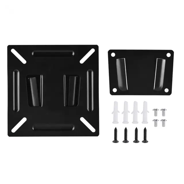 TV Mount Wall-mounted Stand Bracket Holder for 12-24 Inch LCD LED Monitor TV PC Flat Screen VESA 75/100 LCD LED TV Wall Mount