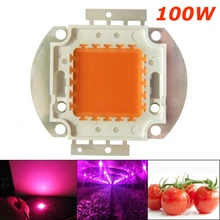 Jiguoor высокомощный светодиодный светильник, полный спектр, лампа для выращивания 100 Вт, 380нм-840нм, COB бусины для роста растений в помещении, 1 шт