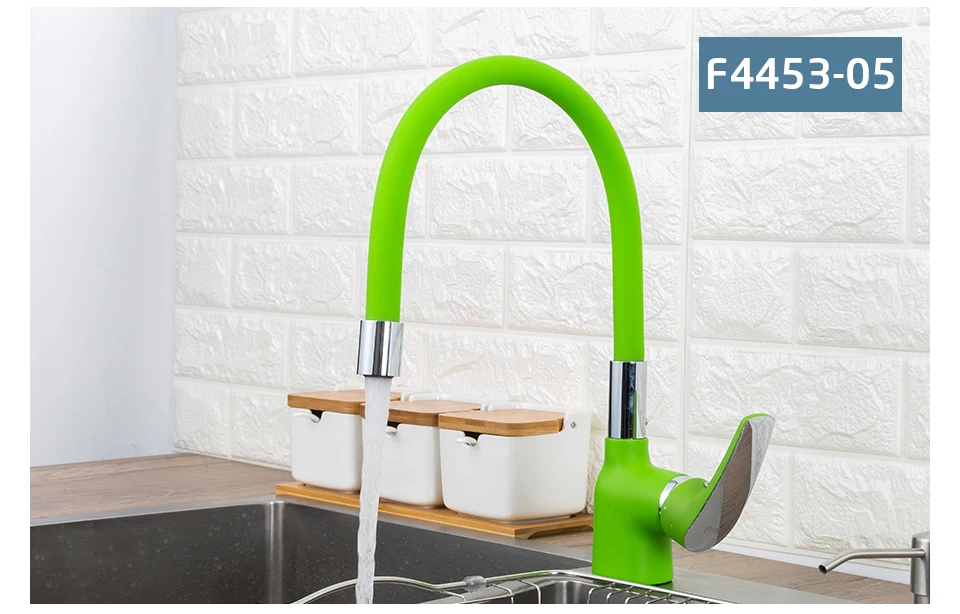 FRAP Kitchen Faucet 4 color silica gel nose kitchen sink faucet mixer faucet water taps mixer modern deck mounted tapware