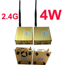 4 Вт cctv передатчик 2,4G беспроводной Видео Аудио приемопередатчик FPV передатчик Дрон передатчик работает 6 км с добавлением 24dbi антенна