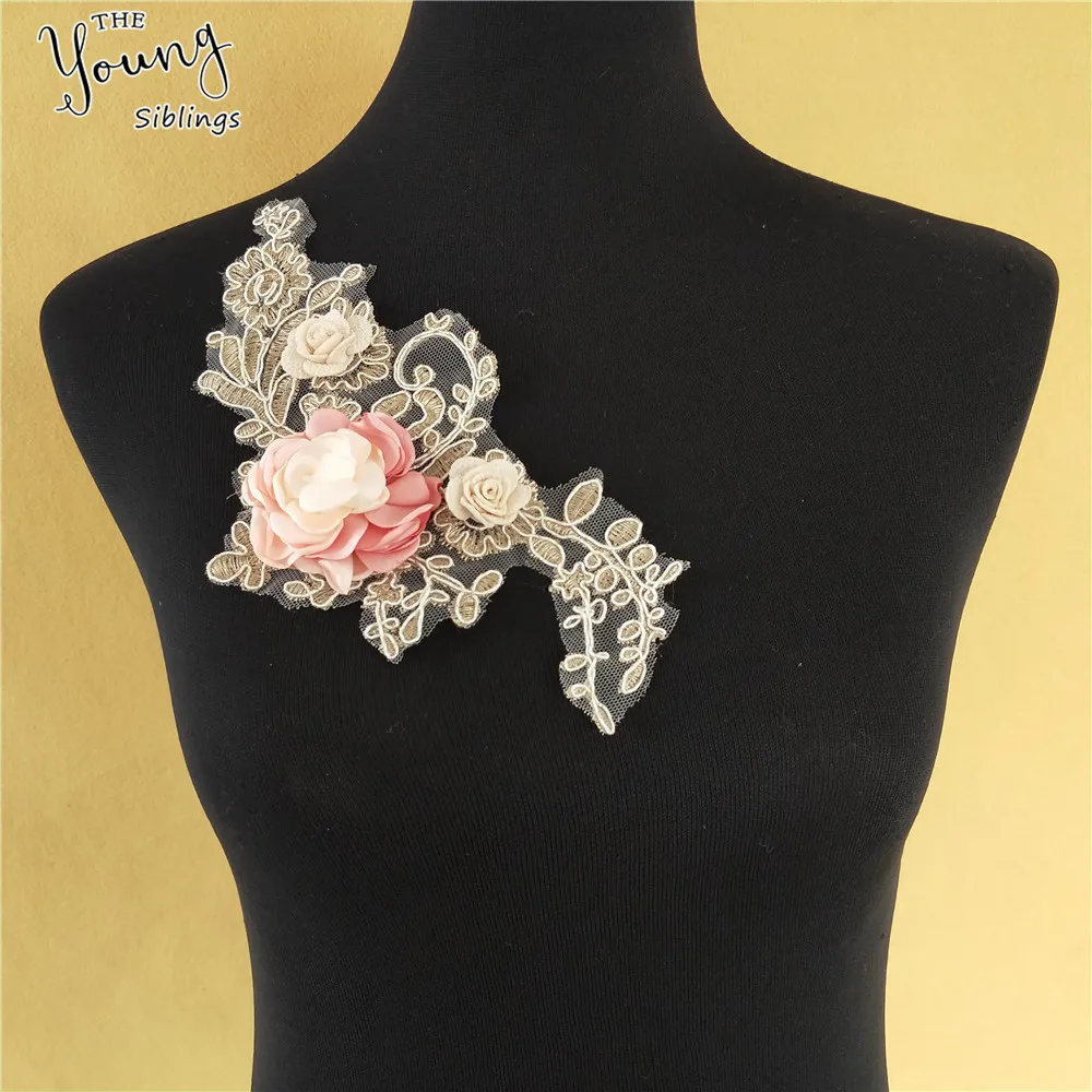 Hot sell Exquisite 3D flower Lace collar Dress Decoration Sewing craft