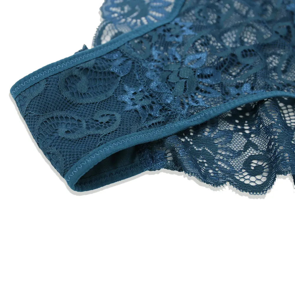 Plus Size Women's Sexy Lace Panties - Low-Rise Transparent Briefs Lingerie in S-XL image 5