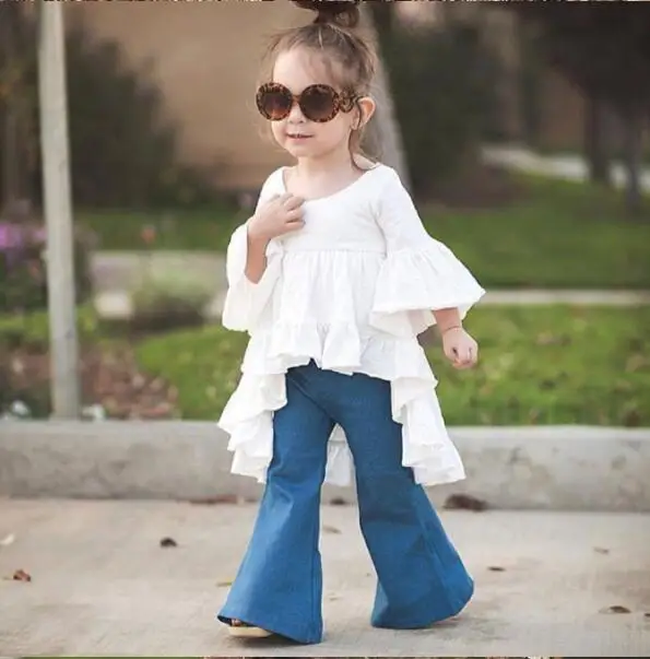 

QZ-476 new spring and summer children's princess dress flouncing dress girls dress 2019 children clothing set bebe top