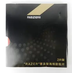 2x razer, Pips-In резиновый с губкой, настольные накладки для тенниса пинг-понга, красный и черный