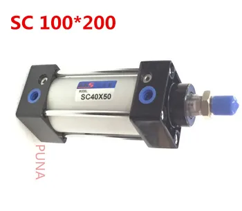 

100mm Bore 200mm Stroke 1/2" bsp SC 100-200 Standard Pneumatic Cylinder 100*200 Airtac Type Air Rod Cylindrs 100-200