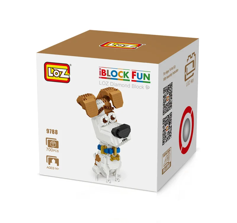 

LOZ Mini Blocks Cartoon Dog Model DIy Educational Toy Pet pomeranian Small Bulldog brinquedos Kids Building Bricks Gifts 9785